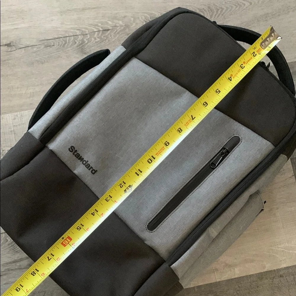Standard Luggage Co. The Daily Backpack Black and Gray Convertible work/travel